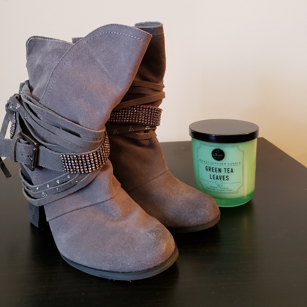 Grey Suede Naughty Monkey Booties